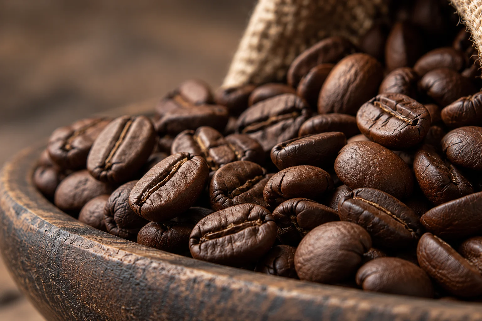Roasted coffee beans